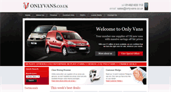 Desktop Screenshot of onlyvans.co.uk